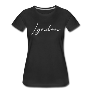 Lyndon Cursive Women's T-Shirt - black