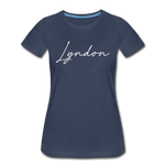 Lyndon Cursive Women's T-Shirt - navy