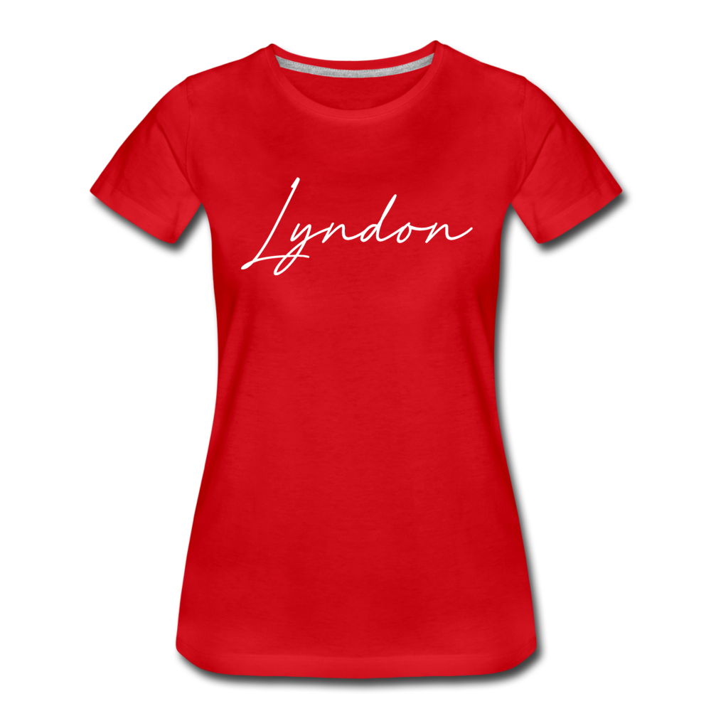 Lyndon Cursive Women's T-Shirt - red