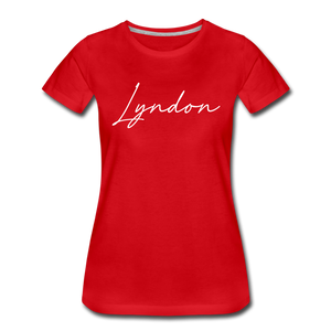 Lyndon Cursive Women's T-Shirt - red