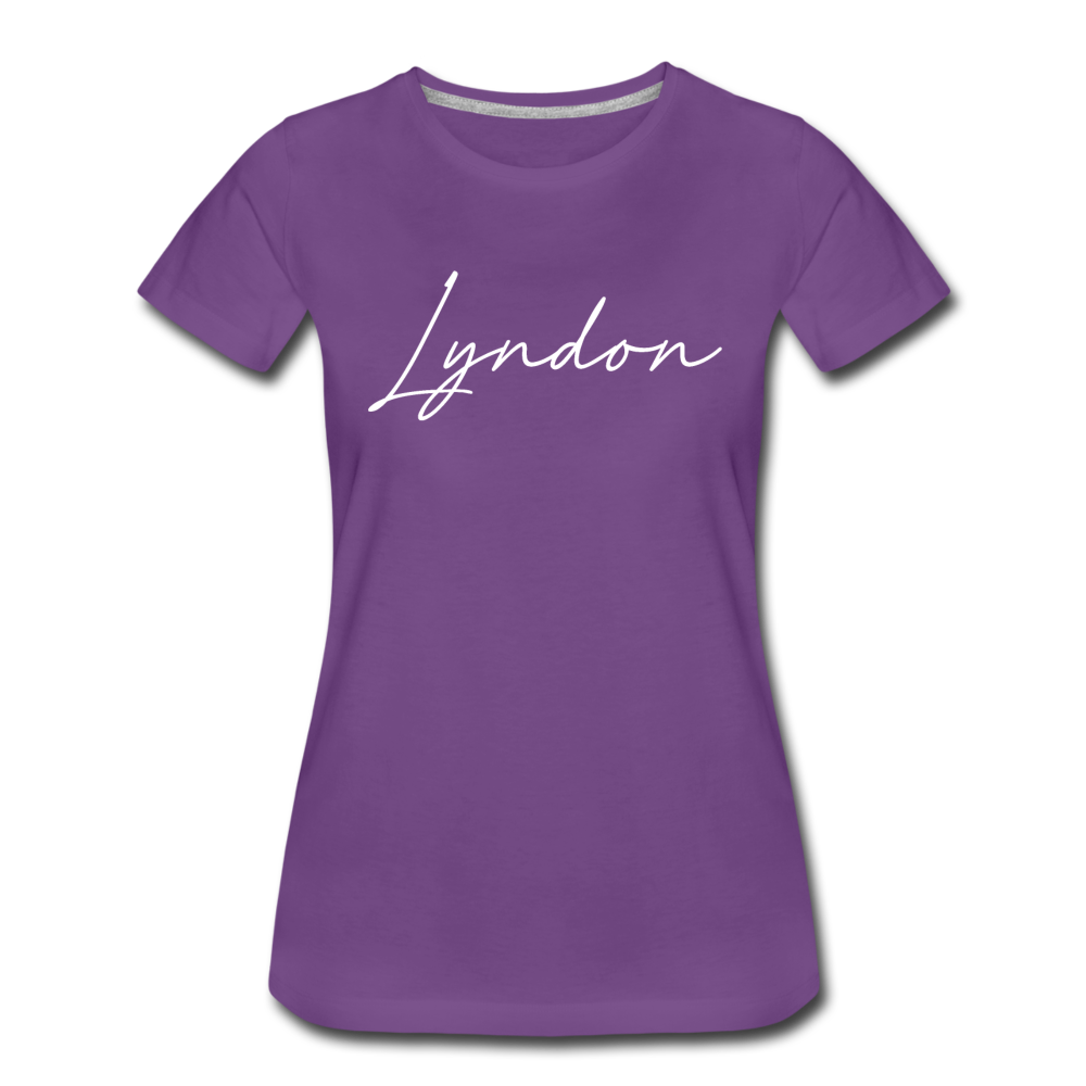 Lyndon Cursive Women's T-Shirt - purple