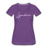 Lyndon Cursive Women's T-Shirt - purple