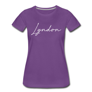 Lyndon Cursive Women's T-Shirt - purple