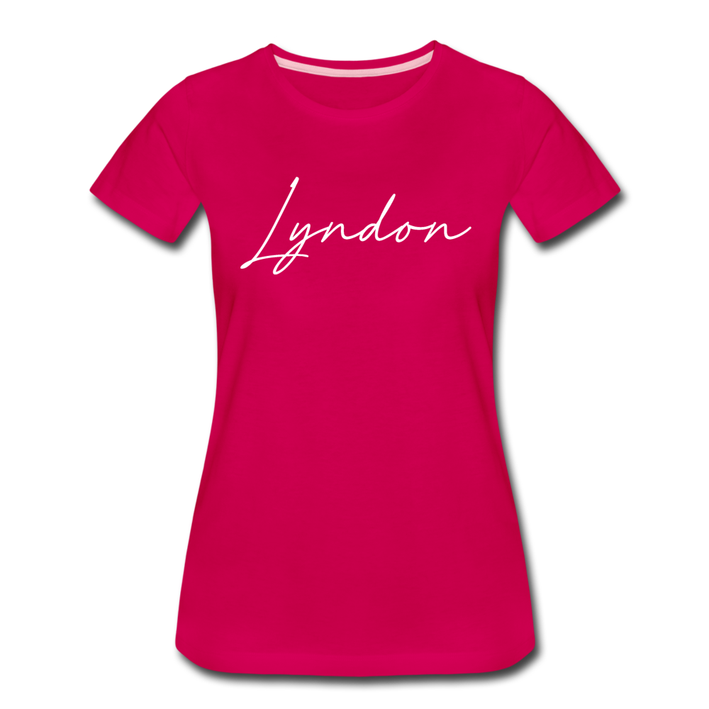 Lyndon Cursive Women's T-Shirt - dark pink