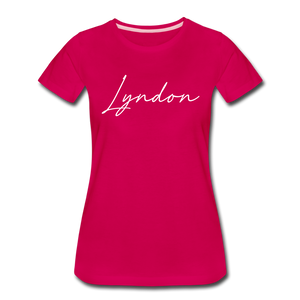 Lyndon Cursive Women's T-Shirt - dark pink