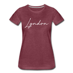 Lyndon Cursive Women's T-Shirt - heather burgundy