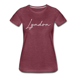 Lyndon Cursive Women's T-Shirt - heather burgundy