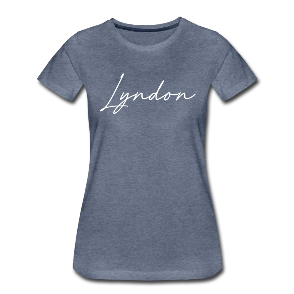 Lyndon Cursive Women's T-Shirt - heather blue