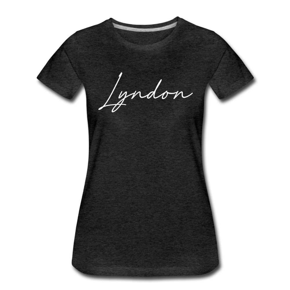 Lyndon Cursive Women's T-Shirt - charcoal gray