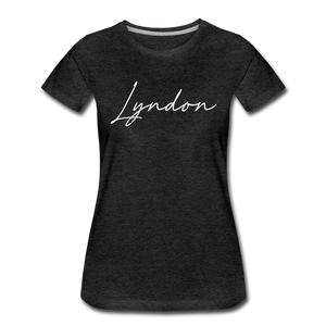 Lyndon Cursive Women's T-Shirt - charcoal gray