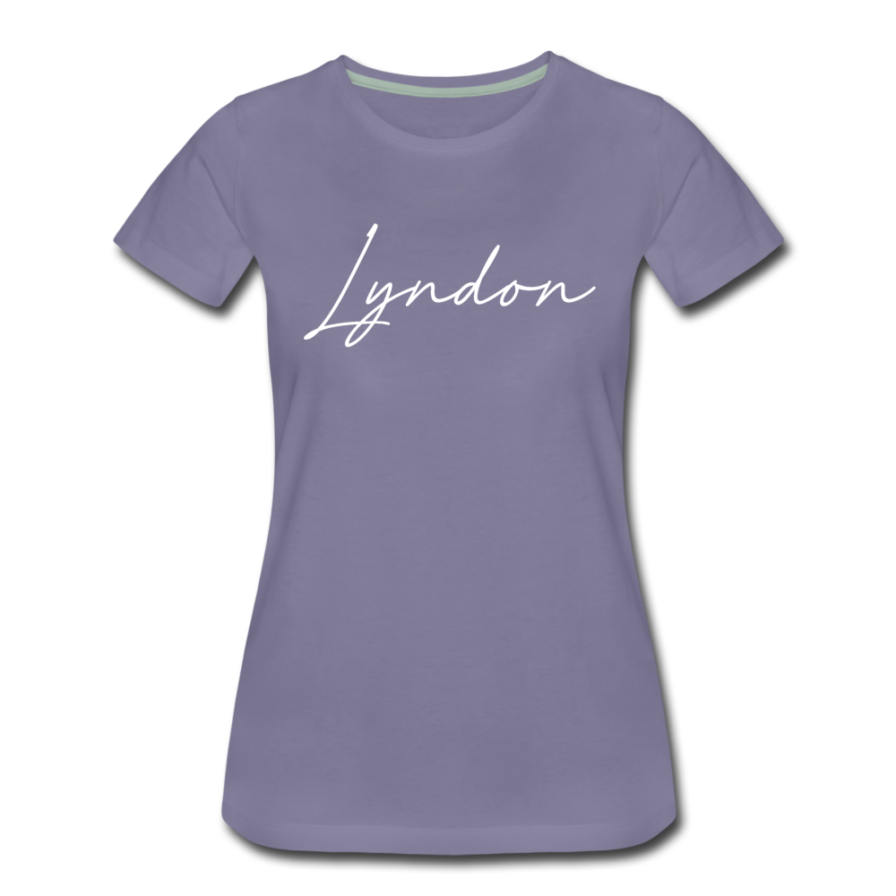 Lyndon Cursive Women's T-Shirt - washed violet