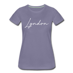 Lyndon Cursive Women's T-Shirt - washed violet