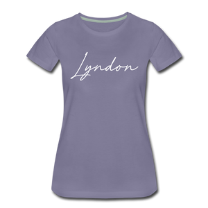 Lyndon Cursive Women's T-Shirt - washed violet