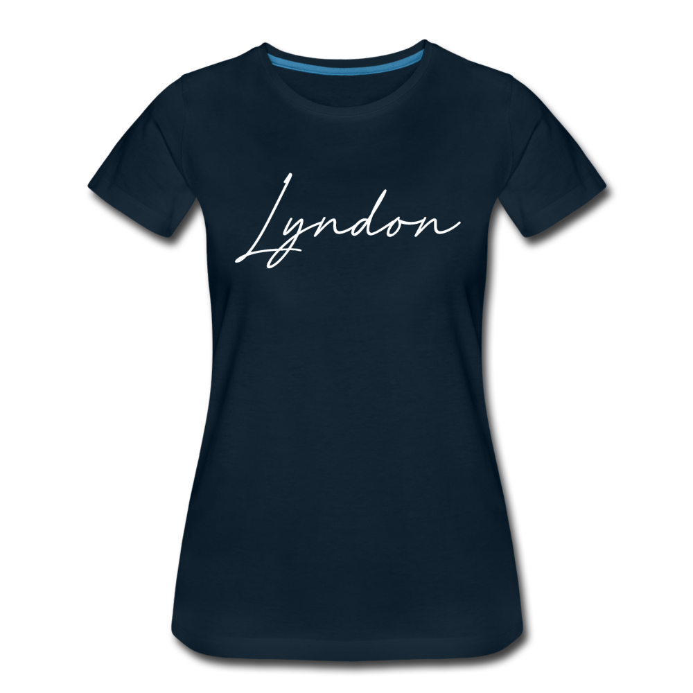 Lyndon Cursive Women's T-Shirt - deep navy