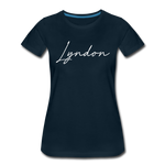 Lyndon Cursive Women's T-Shirt - deep navy