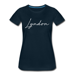 Lyndon Cursive Women's T-Shirt - deep navy