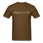 Hopkinsville Cursive T-Shirt - brown