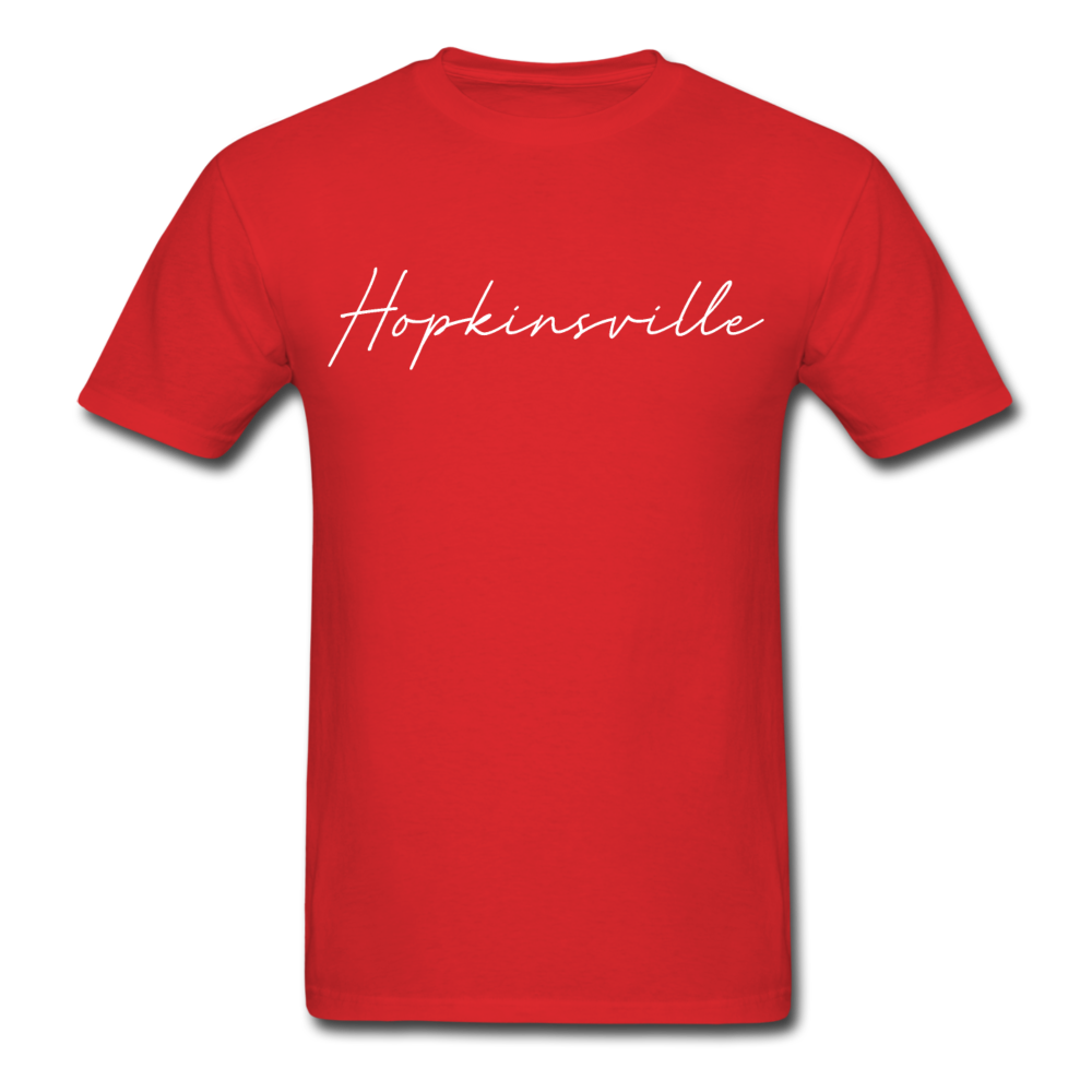 Hopkinsville Cursive T-Shirt - red