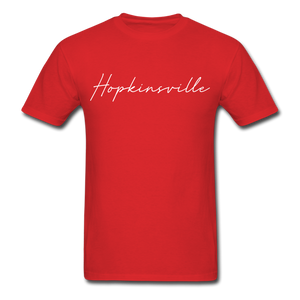 Hopkinsville Cursive T-Shirt - red