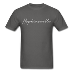 Hopkinsville Cursive T-Shirt - charcoal