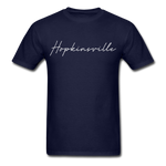 Hopkinsville Cursive T-Shirt - navy