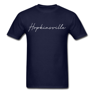 Hopkinsville Cursive T-Shirt - navy