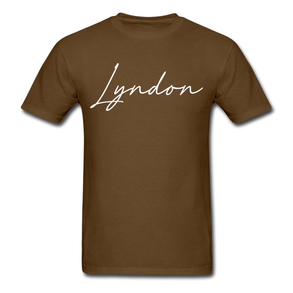 Lyndon Cursive T-Shirt - brown