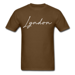 Lyndon Cursive T-Shirt - brown