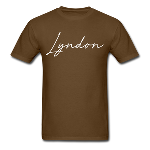 Lyndon Cursive T-Shirt - brown