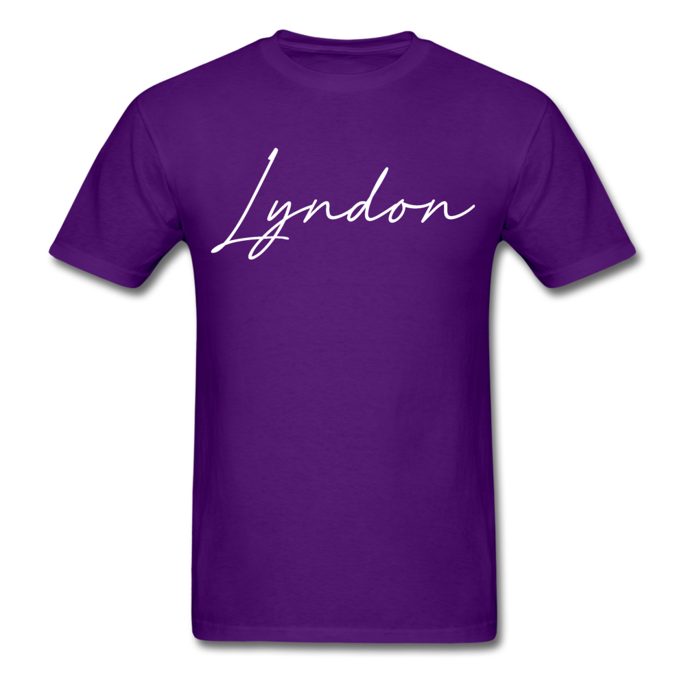 Lyndon Cursive T-Shirt - purple