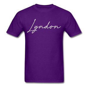 Lyndon Cursive T-Shirt - purple