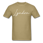 Lyndon Cursive T-Shirt - khaki