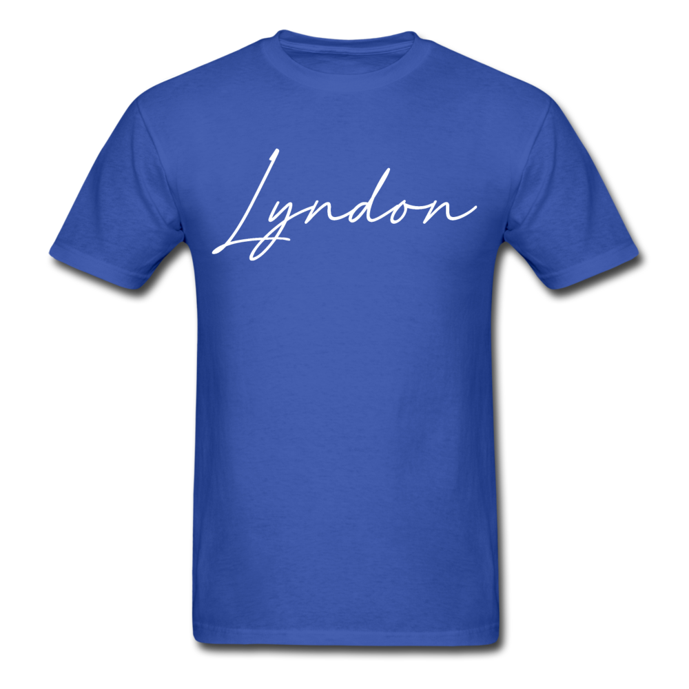 Lyndon Cursive T-Shirt - royal blue