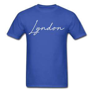 Lyndon Cursive T-Shirt - royal blue