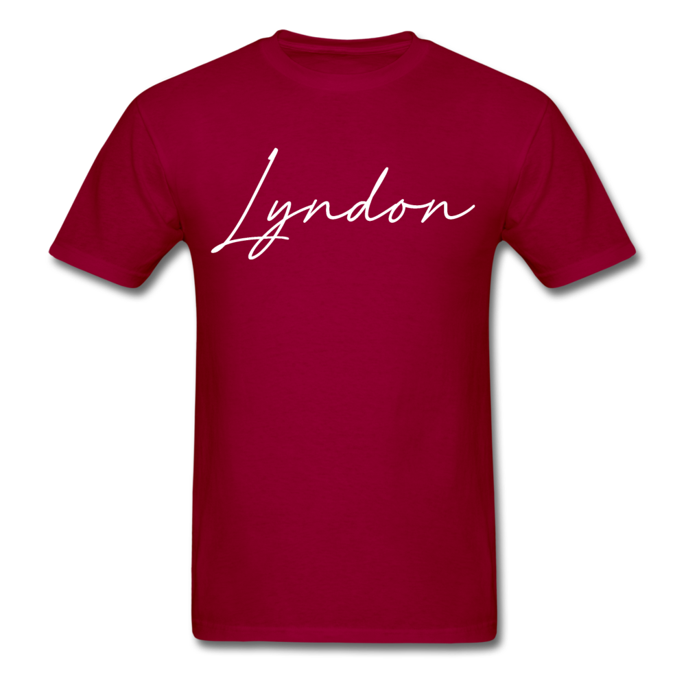 Lyndon Cursive T-Shirt - dark red