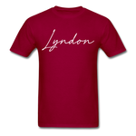 Lyndon Cursive T-Shirt - dark red