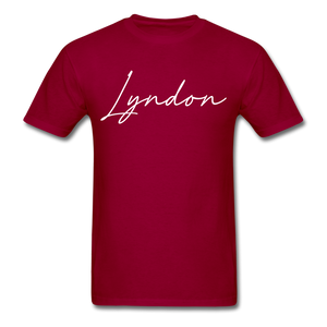 Lyndon Cursive T-Shirt - dark red