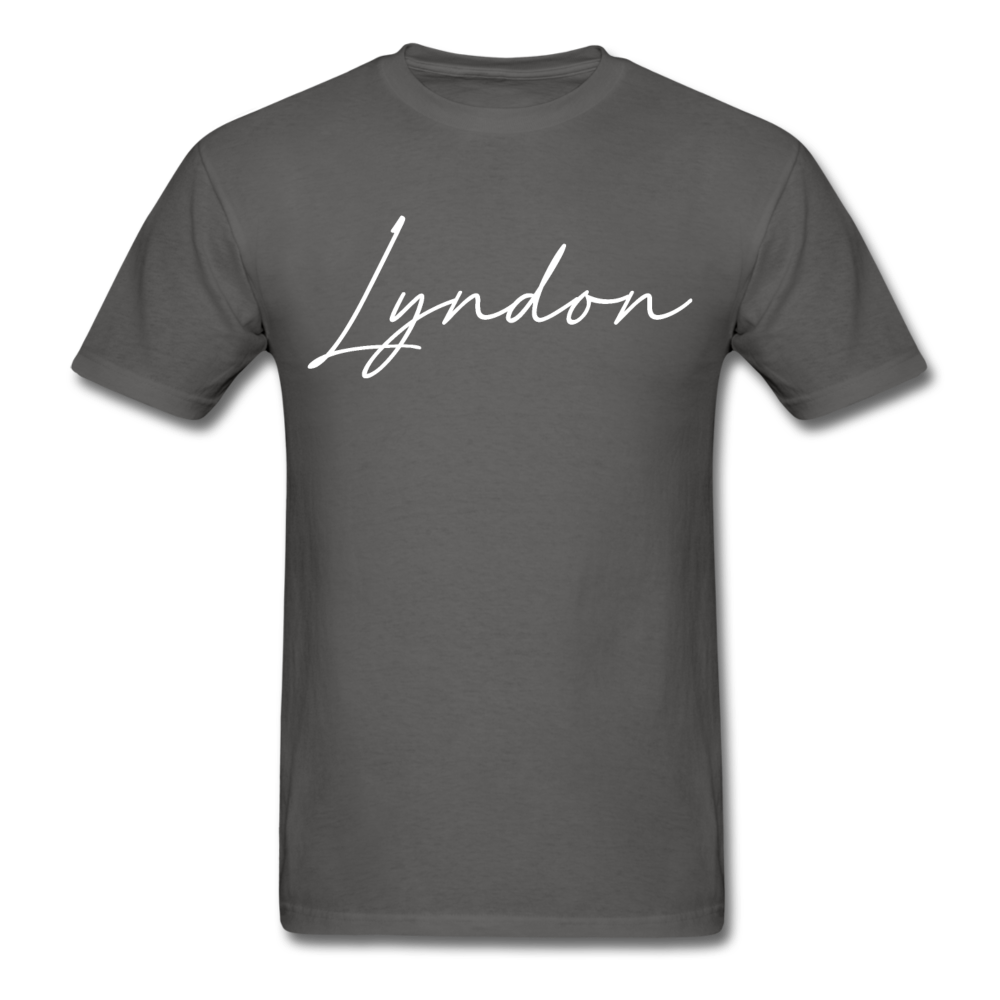 Lyndon Cursive T-Shirt - charcoal