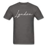 Lyndon Cursive T-Shirt - charcoal