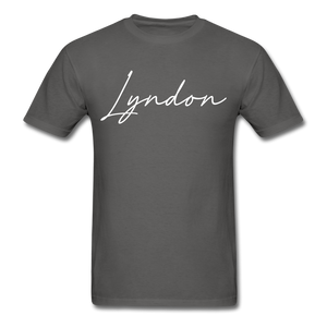 Lyndon Cursive T-Shirt - charcoal