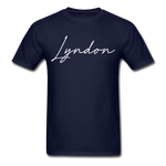 Lyndon Cursive T-Shirt - navy