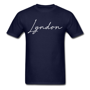 Lyndon Cursive T-Shirt - navy