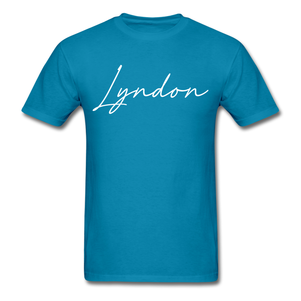 Lyndon Cursive T-Shirt - turquoise