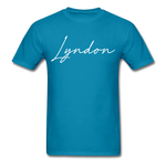 Lyndon Cursive T-Shirt - turquoise