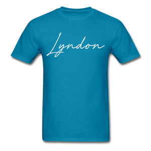 Lyndon Cursive T-Shirt - turquoise