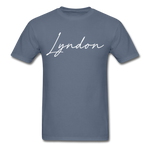 Lyndon Cursive T-Shirt - denim