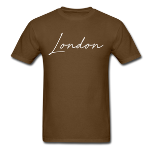London Cursive T-Shirt - brown