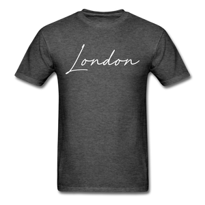 London Cursive T-Shirt - heather black