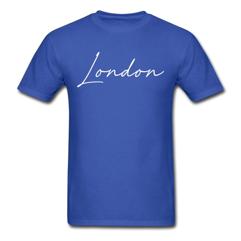 London Cursive T-Shirt - royal blue