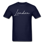 London Cursive T-Shirt - navy